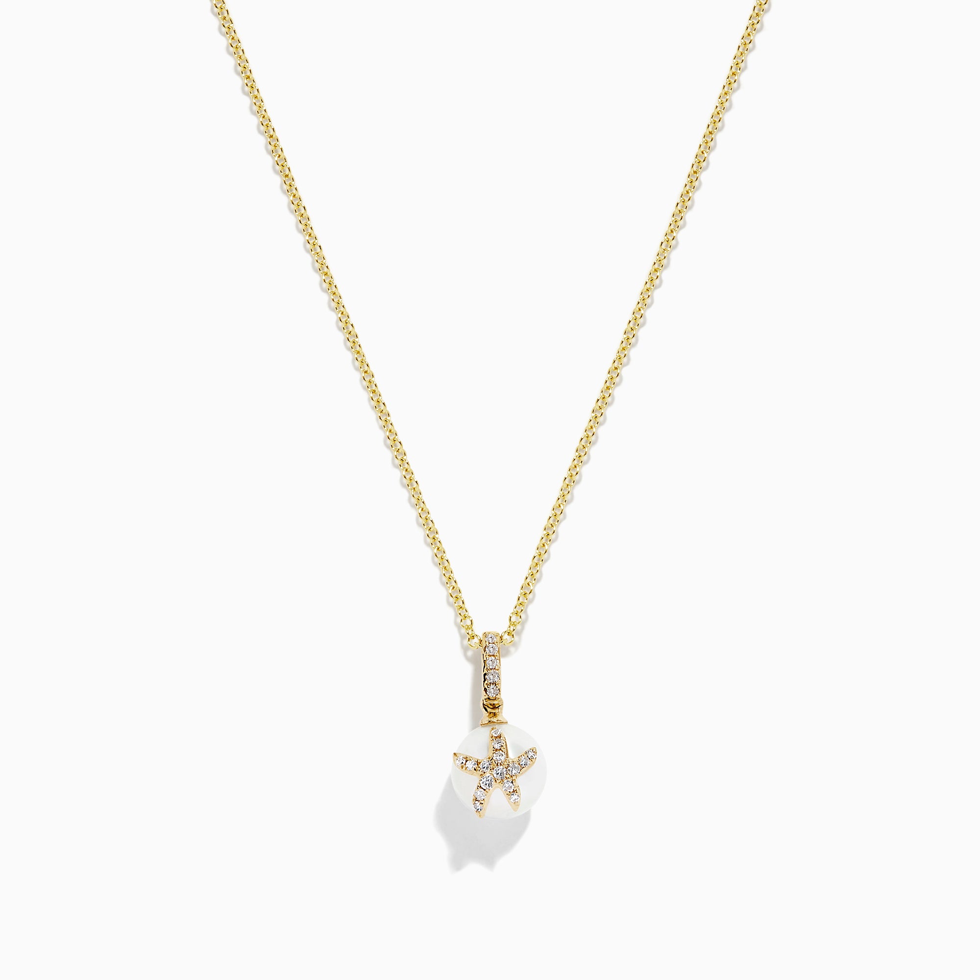 EFFY 14K Sapphire, Tsavorite and Diamond Starfish Pendant Necklace | EBTH